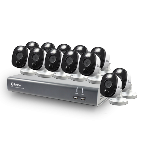 12 Camera 16 Channel 1080p Full HD DVR Spotlight Security System | SWDVK-1645812WL