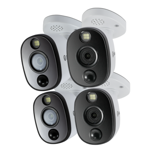 Motion Sensor, Motion-Activated Add-On Bullet Security Camera - 4 Pack | SRPRO-4KWLBWB4