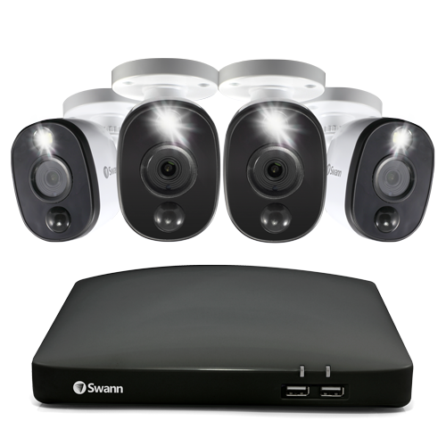 4 Camera 8 Channel 1080p Full HD DVR Spotlight Security System | SWDVK-845804WL
